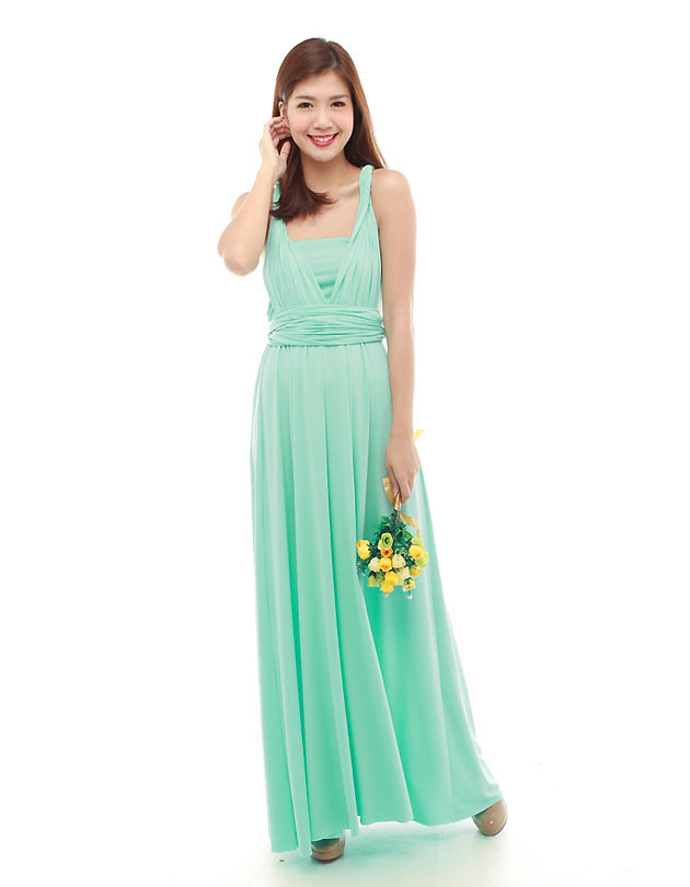 Cherie Convertible Maxi Dress in Tiffany